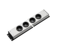 Regleta de enchufes Martin Kaiser de 6 vías con contacto de puesta a tierra AC166 (Enchufe Europeo) - 1054/6-2/l-sw [10 Piezas]