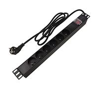 Regleta de enchufes PDU-06E-0200-BK-BK: conectores: 6 230VAC 16A negro 2 m