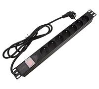 Lanberg PDU-07E-0200-BK Unidad de distribución de energía - 7 x Schuko - Potencia máx. 4000W - 16A - 1U
