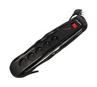 Regleta de enchufes SP1-05E-0500-BK-BK: conectores: 5 230VAC 10A negro 5 m