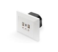 Regleta Digitus 3 Tomas 2 USB-A 1 USB-C 3,1 A con Protección y LED