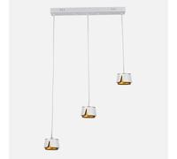 Regleta domenica 3 x gx53 blanco/oro 27w 4000k 2400lm bombillas inclui