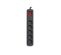 REGLETA ELÉCTRICA R5 3M 5X 230V PL 10A NEGRA R5/30/CZ