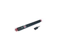 Regleta enchufes rack 1U 8x cable C13 I-CASE STRIP-8C