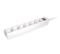 REGLETA EQUIP CON 6 TOMAS CABLE DE RED DE 1.5 METROS Y BOTON DE APAGADO ENCENDIDO