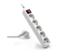 Ewent Regleta EW3916 5 tomas Schuko 16A con interruptor blanca