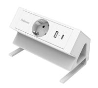 Regleta Fellowes 100137173 1 Toma USB-A USB-C Cable 2 m Interior Blanco