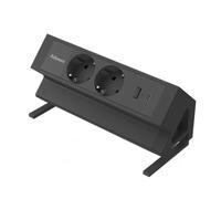 Regleta fellowes sobremesa 1 toma + usb a c negro - 100137182