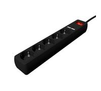 Regleta Gembird SPG5-U2-5-02 1,5m 5 Salidas AC 250V 16A Interior Negra