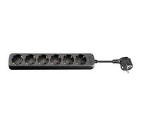 Goobay 38839 base múltiple 5 m 6 salidas ac interior / exterior negro