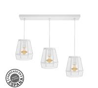 Regleta guia 3xe27 blanco regx64x15 cm