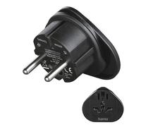Regleta Hama 00223454 1 Toma Universal Adaptador Enchufe Multinorma Negra