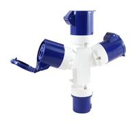 Regleta industrial IP44 2P+T 1M 3H 16A - Ideal para uso eléctrico en ambientes húmedos y exteriores.