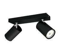 Regleta Kosipo (10 W, L x An x Al: 9,2 x 24 x 11,8 cm, Negro, GU10, 2 ud.)