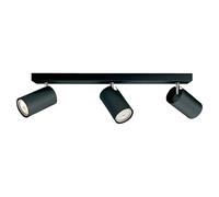 Regleta Kosipo (10 W, L x An x Al: 9,2 x 44,3 x 11,8 cm, Negro, GU10, 3 ud.)