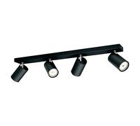 Regleta Kosipo (5,5 W, L x An x Al: 9,2 x 62,8 x 11,8 cm, Negro, GU10, 4 ud.)