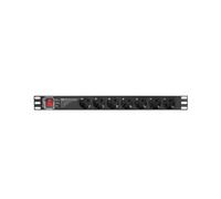REGLETA LANBERG 1U 16A 7X SCHUKO RACK 19" 2M NEGRO