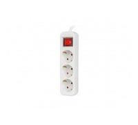 REGLETA LANBERG 3 TOMAS SCHUKO CON PROTECION BLANCA 1.5M