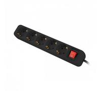 Regleta Lanberg 5 Tomas Schuko con Protección Infantil - 1.5m Negra