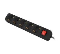 REGLETA LANBERG 5 TOMAS SCHUKO CON PROTECION NEGRA 3M