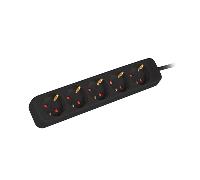 Lanberg Regleta 5 tomas Schuko Negra 3 m