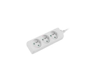 Regleta Lanberg PS0-03E-0150-W 3 Enchufes Tipo E Cable 1,5 m Blanco 10A