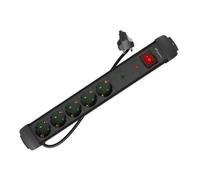 REGLETA LANBERG SP1 5 TOMAS SCHUKO PROTECCION HASTA 2500W NEGRA 5M
