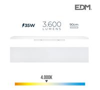 Regleta led 35w 4000k luz dia 3600lm 12x90x4,5cm edm
