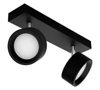 Regleta LED Bracia (11 W, L x An x Al: 26 x 8 x 12,5 cm, Negro, Blanco cálido, 2 ud.)