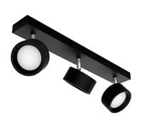 Regleta LED Bracia (16,5 W, L x An x Al: 43 x 8 x 12,5 cm, Negro, Blanco cálido, 3 ud.)