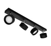 Regleta LED Bracia (22 W, L x An x Al: 60 x 8 x 12,5 cm, Negro, Blanco cálido, 4 ud.)