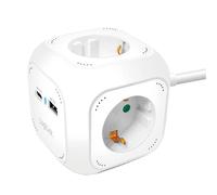 Regleta LogiLink LPS283U 4 Tomas con USB-A QC y USB-C PD Carga Rápida