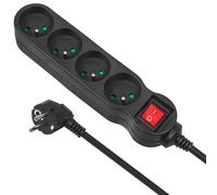 Regleta Maclean 4 tomas 3m protección infantil interruptor MCE181