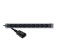 Regleta MCL 9 Tomas 19'' 250 V 16 A Montaje en rack Negro