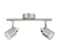 Regleta Meranti (35 W, L x An x Al: 10 x 28,5 x 15,5 cm, Níquel/Cromo, GU10, 2 ud.)