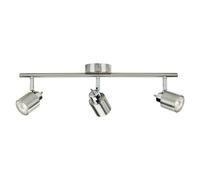 Regleta Meranti (35 W, L x An x Al: 10 x 49 x 15,5 cm, Níquel/Cromo, GU10, 3 ud.)