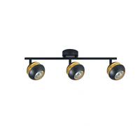 regleta modelo beethoven 3 focos negro/oro