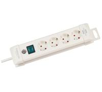 Regleta multiconector de 4 Tomas, Cable H05VV-F 3G1 5m, 16A, Interruptor de Dos Polos, Ideal para Extender conectividad en hogares y oficinas.