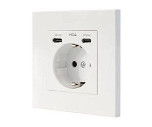 Regleta Nanocable 10.35.0012 1 Toma Schuko 2 USB-C QC PD Protección
