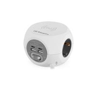 Regleta Orbegozo EN 4500 8 Tomas 3 Enchufes USB-A USB-C Carga inalámbrica