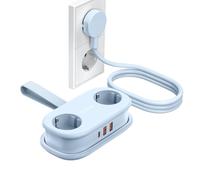 Regleta ORICO con USB C PD 20W, 2 Tomas de Corriente de Viaje y 3 Puertos de Carga USB (1 USB C) Compatible con Teléfono, con Cable de 1,5m para Home Office en el Barco (AP3-Azul)