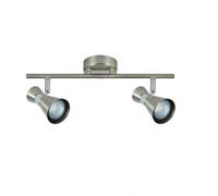 regleta para baño maximo 2 focos orientables niquel-cromo