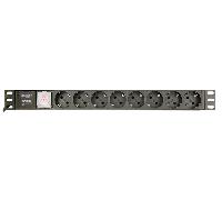 REGLETA PDU GEMBIRD 8 SCHUKO 1U 10A ENCHU C14 CABLE DE 3 M