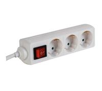 Regleta Perel EB3S-3-G 3 Tomas con Interruptor y Protección Infantil 3 m