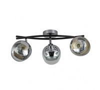 Regleta plafon de 3 focos denali cromo fabrilamp