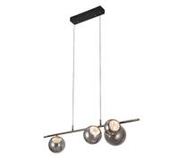 Regleta pompeya 4l negro 28w 3000-4000-6000k c/remoto y reg.intensidad