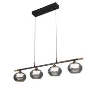 Regleta pompeya 4l negro 28w 3000-4000-6000k c/remoto y reg.intensidad