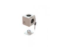 PowerCube Gris 4 tomas + 2 USB + cable
