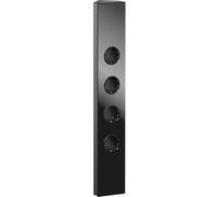 Regleta Power ECK-G Slim de 4 enchufes, Color Negro, Enchufe de Esquina con Frontal de Cristal, 4 enchufes Schuko, protección Infantil, Altura 460 mm, Wipo