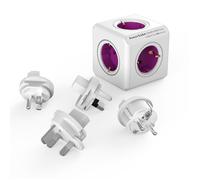 Regleta PowerCube ReWirable Morado 5 enchufes Tipo F